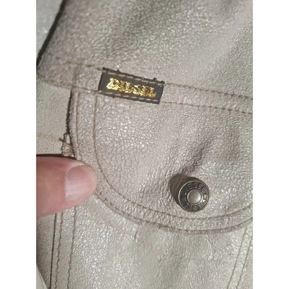 Vintage Diesel Reversible Leather Suede Shacket Shirt Jacket Mens M Archive Y2K